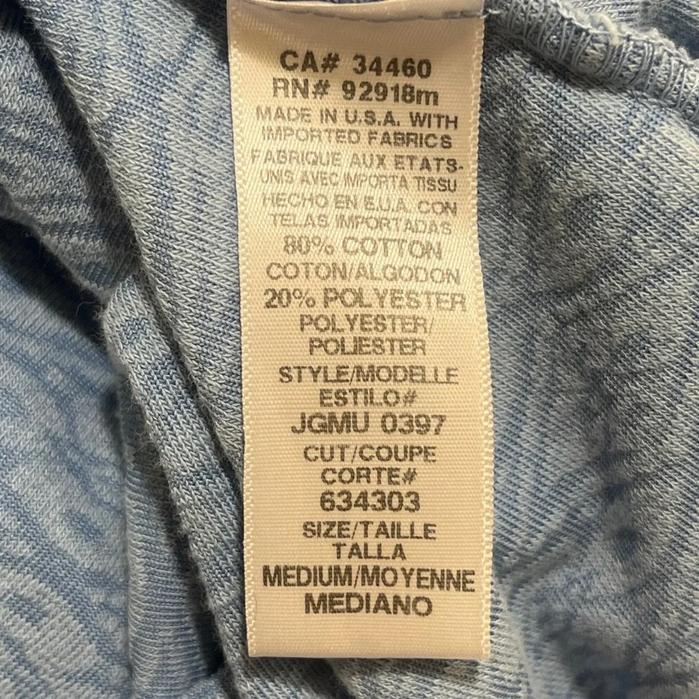 Y2K Juicy Couture Blue Terry Full Zip Hoodie Zipper Kangaroo Pockets each Medium